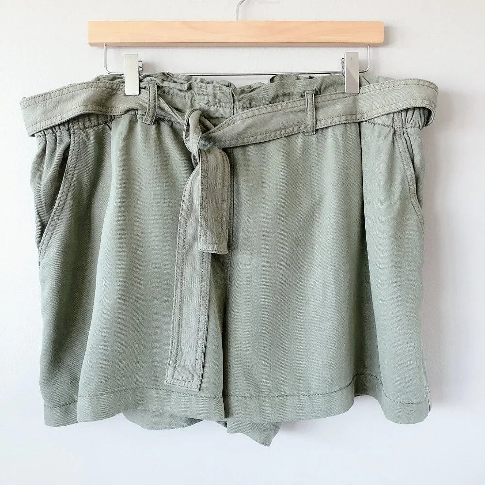 RW&Co Denim Shorts With Removable Sash XXL green shorts cargo olive green - Picture 4 of 15